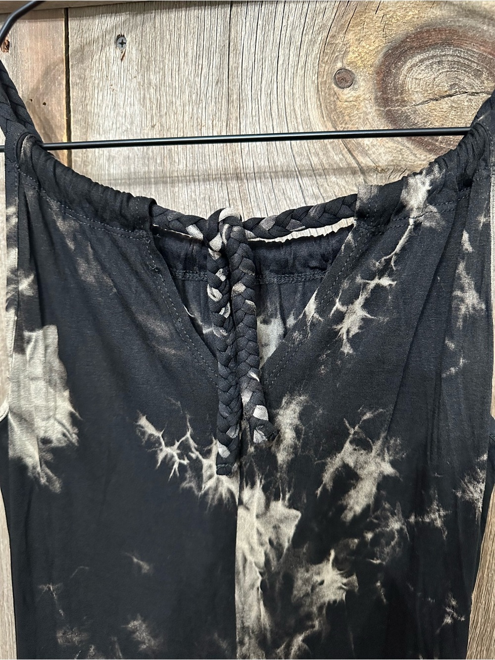 Rolla Costa High Neck Tie Dye Maxi Dress in Black Size Medium - Picture 7 of 14